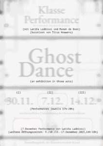 Ghost Dance Plakat zur Gruppenausstellung Kunsthochschule Kassel